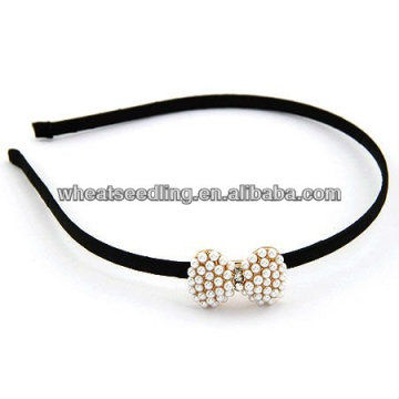 Fashion Bow Tie Pearl Hairband Hair Accessories For Girls HB17